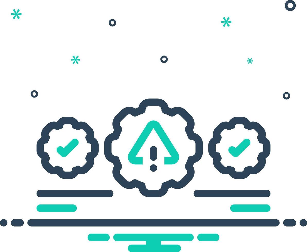 Mix icon for identifying errors vector
