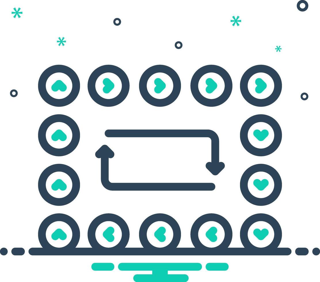 Mix icon for repeated vector