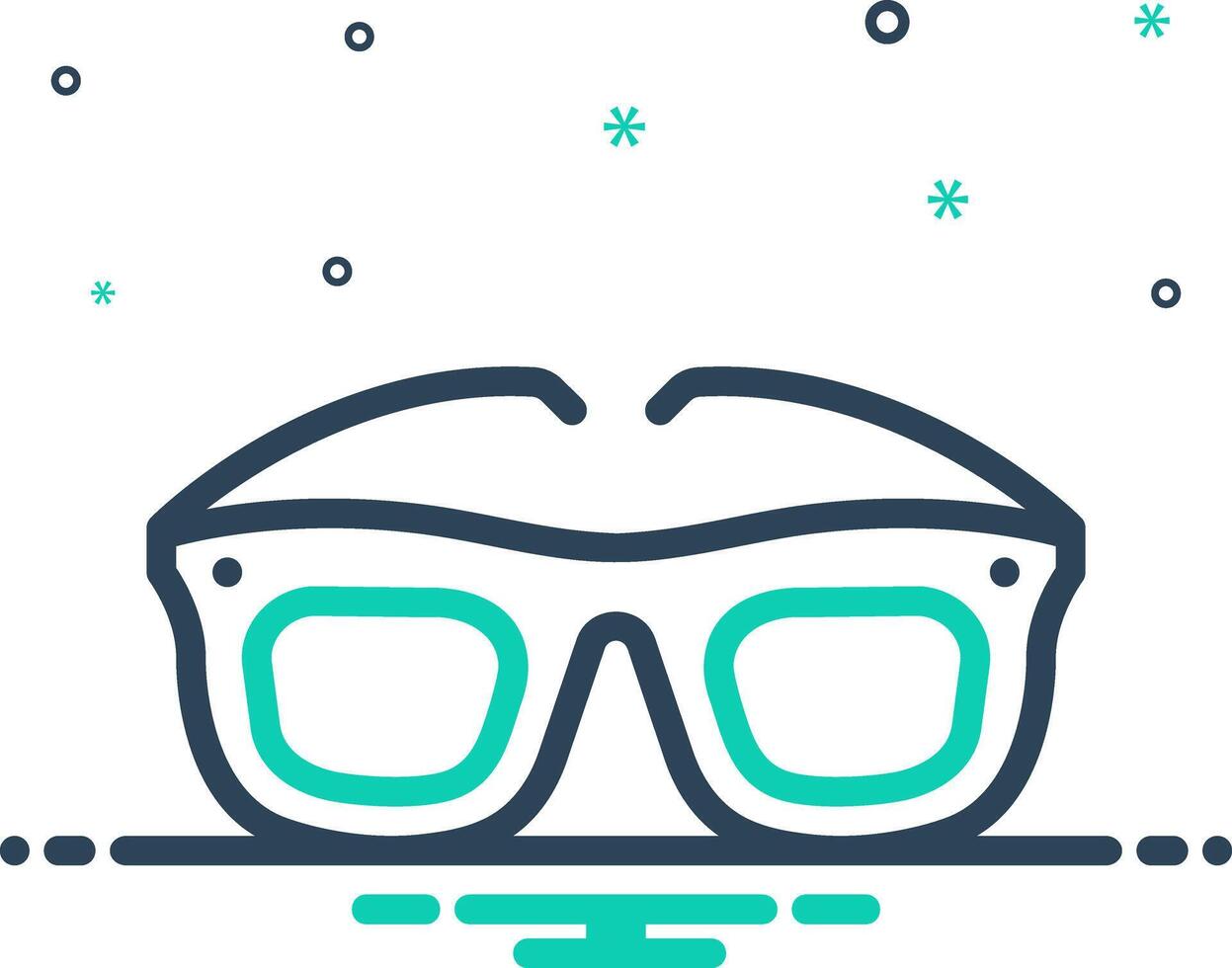 Mix icon for glasses spec vector