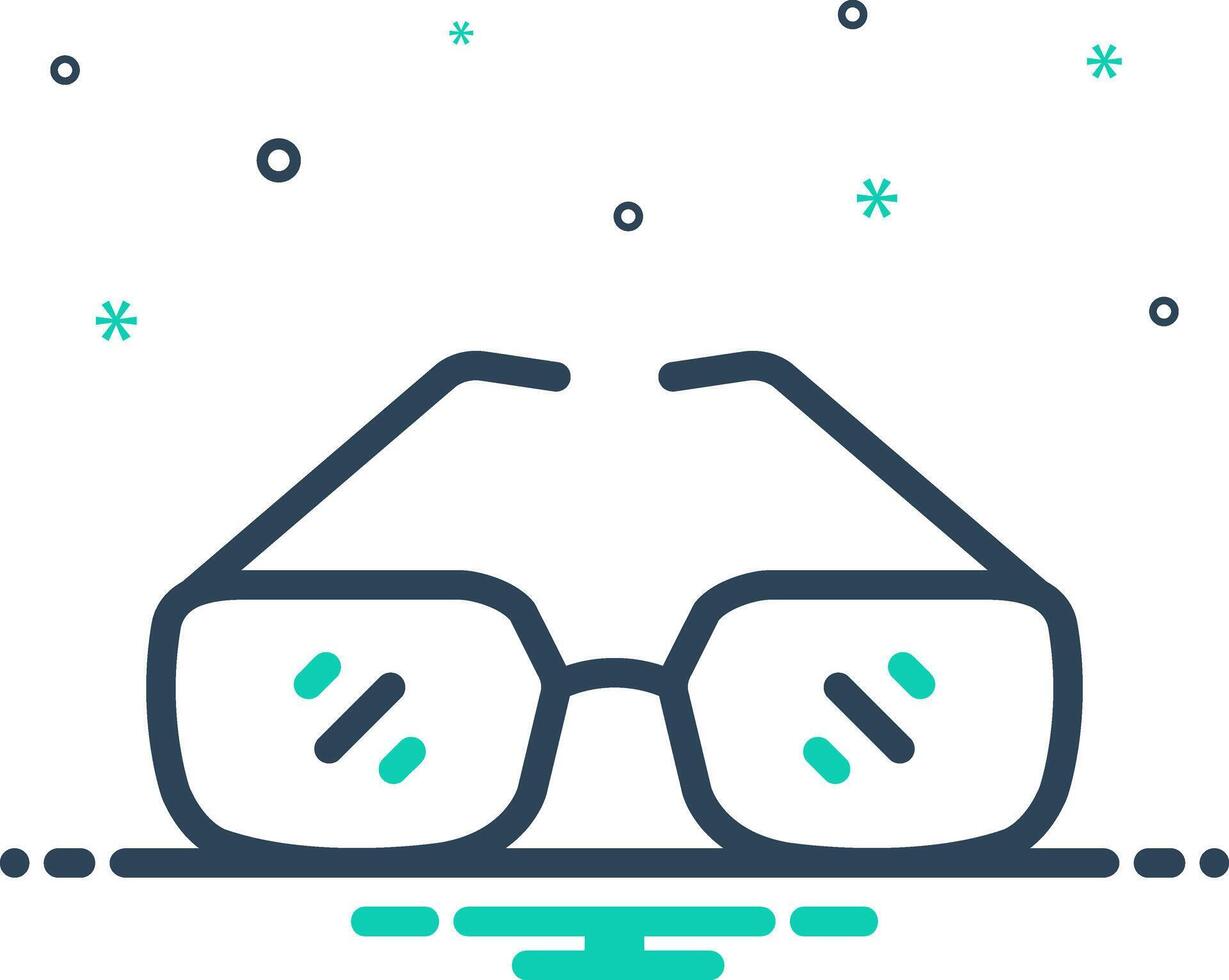 Mix icon for glasses spec vector