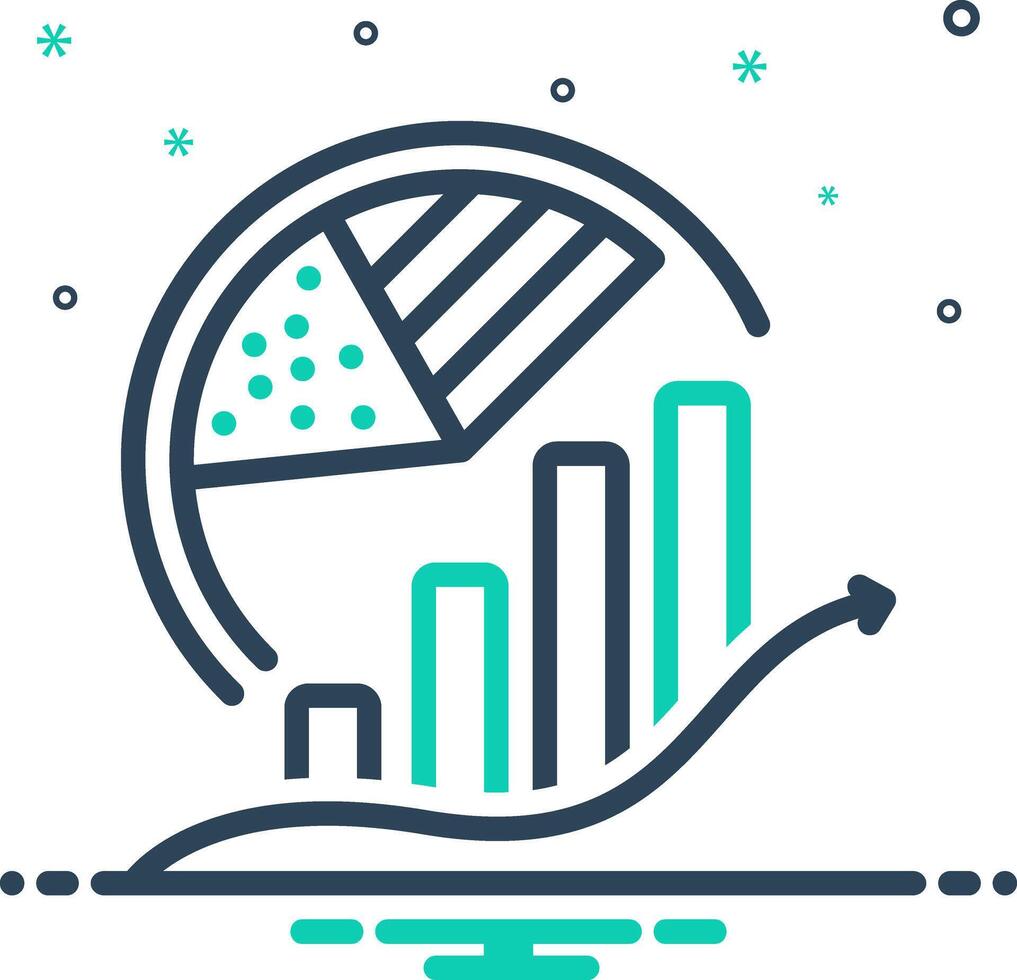 Mix icon for statistical model vector