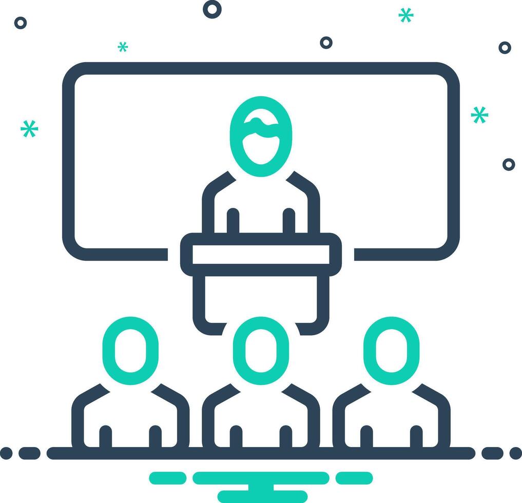 Mix icon for presentation vector