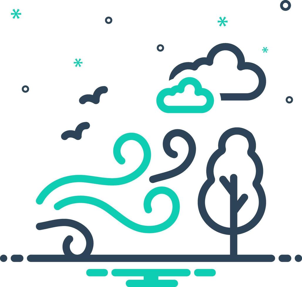 Mix icon for fresh air vector
