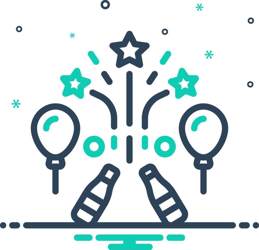 Mix icon for celebrate vector