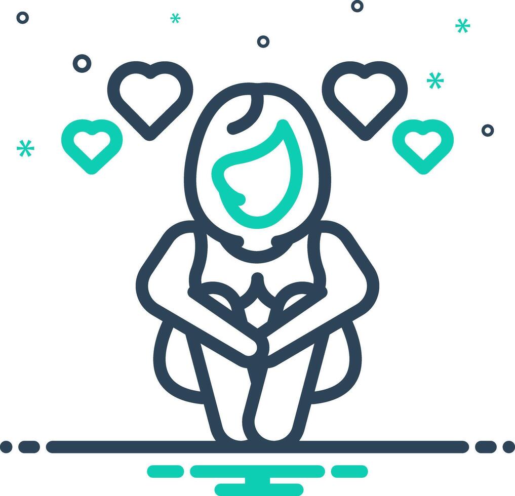 Mix icon for self care vector