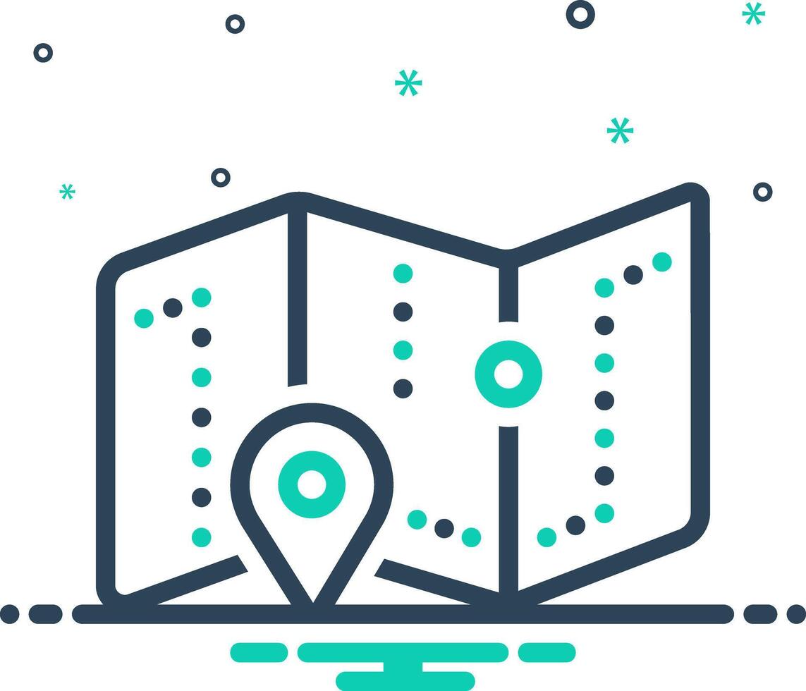 Mix icon for map vector