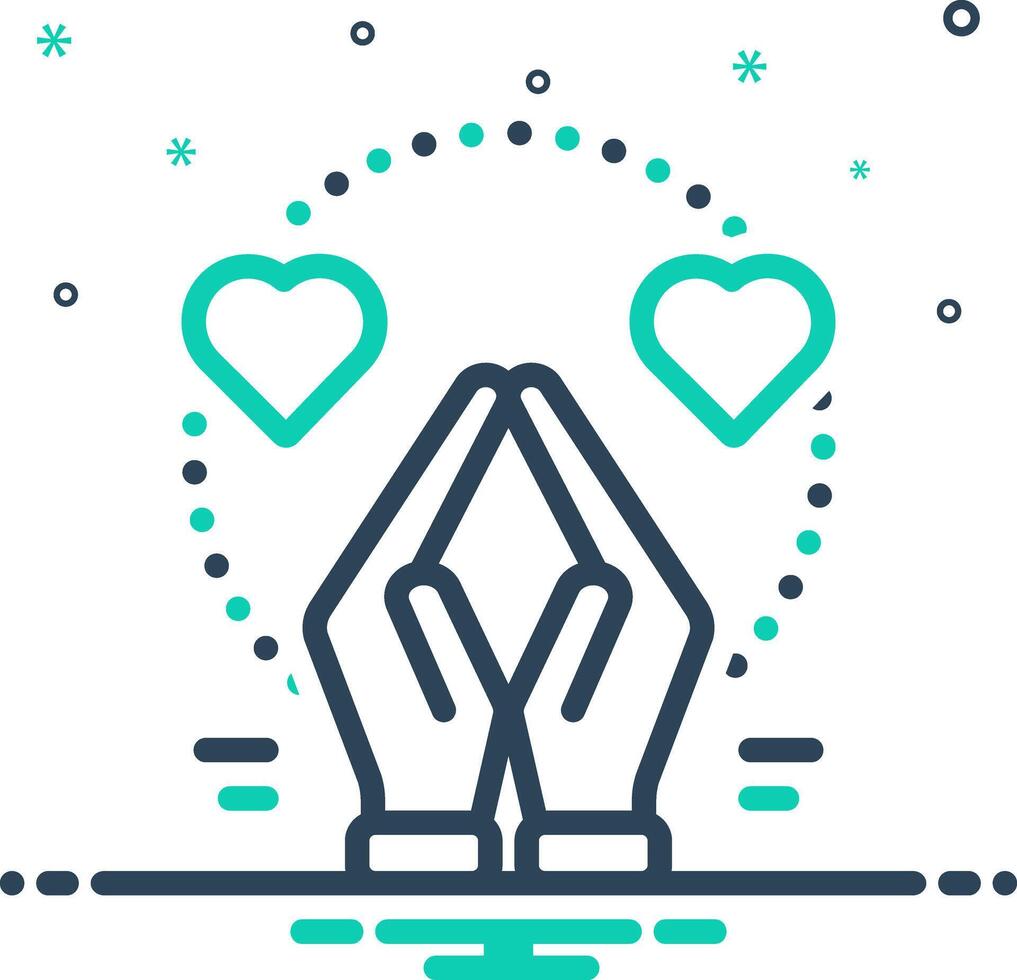 Mix icon for gratitude vector