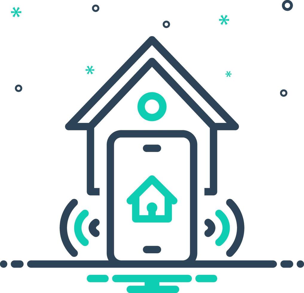 Mix icon for smart home vector