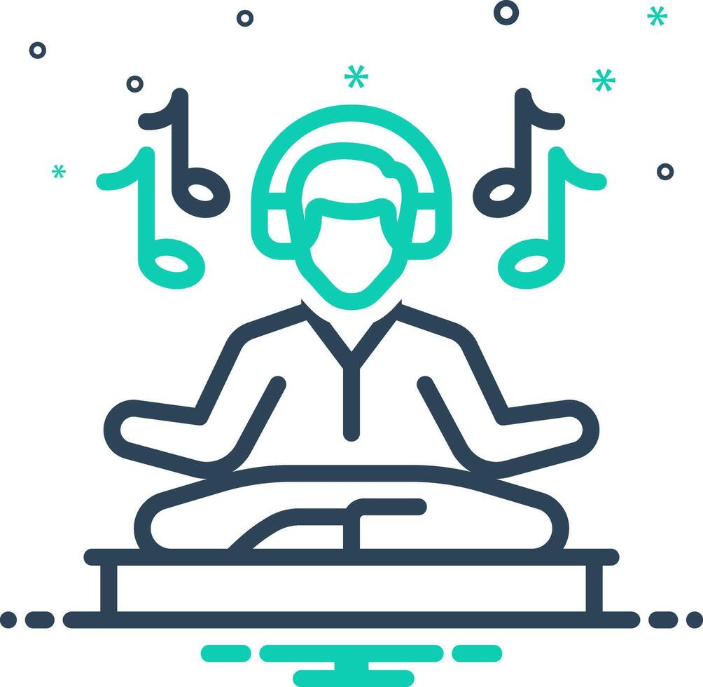 Mix icon for relaxation vector