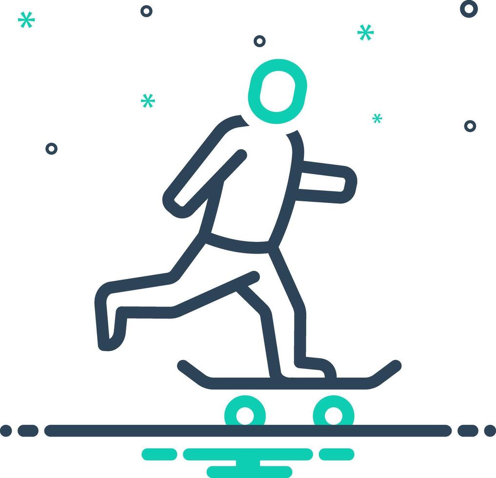 mezcla icono para patineta vector