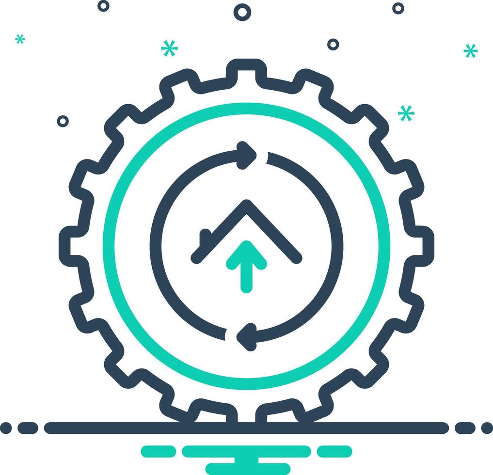 Mix icon for improvement vector