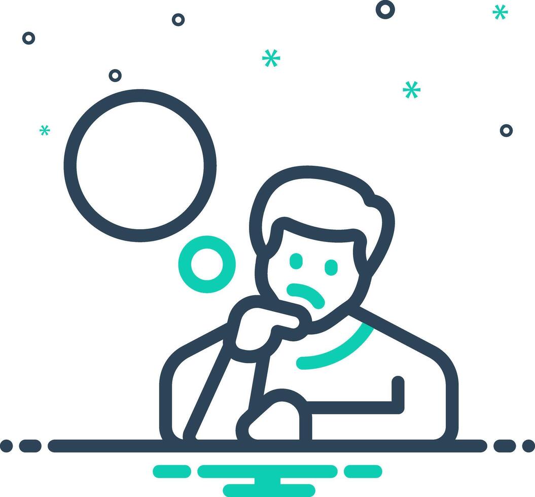 Mix icon for thinking vector
