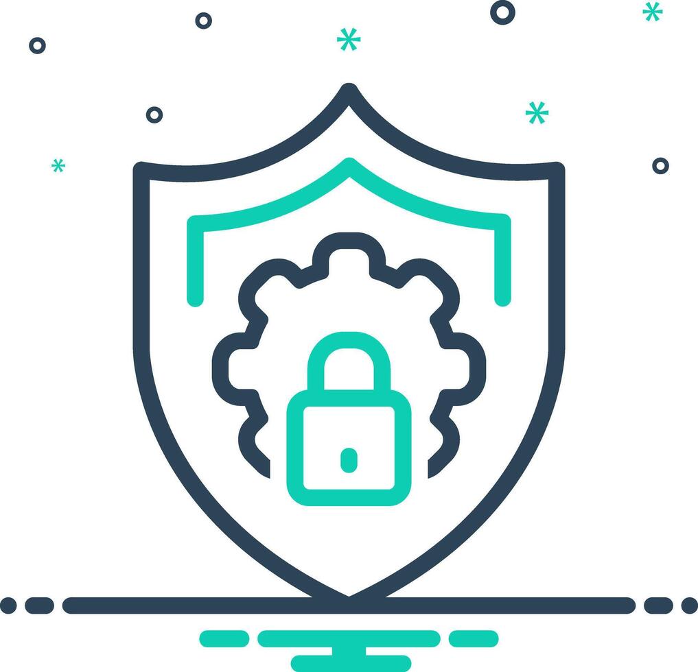 Mix icon for security vector