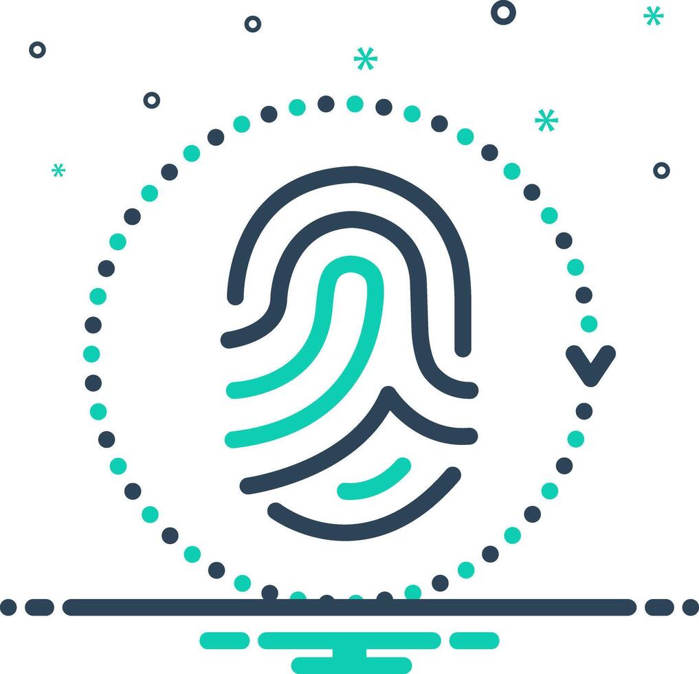 Mix icon for finger print vector