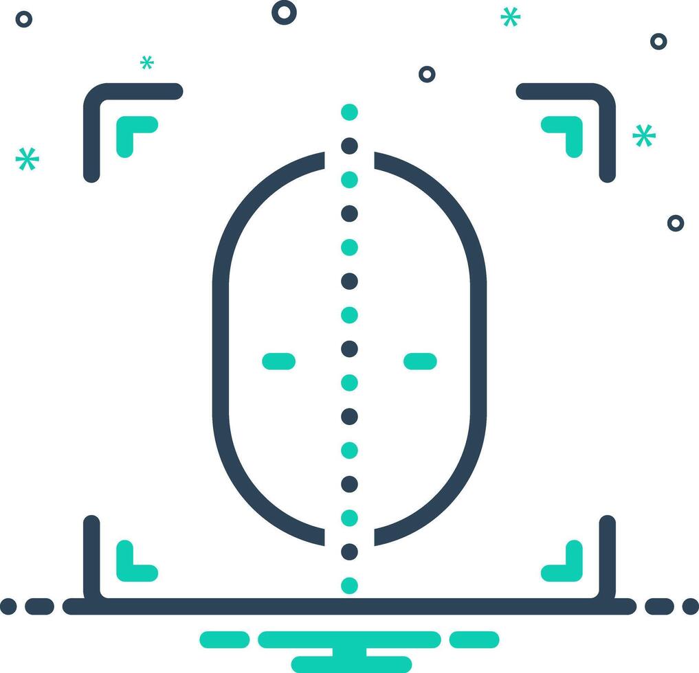Mix icon for face detection vector