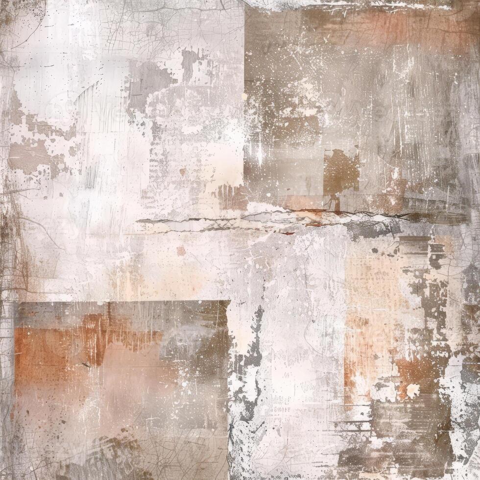 Brown and White Abstract Painting photo