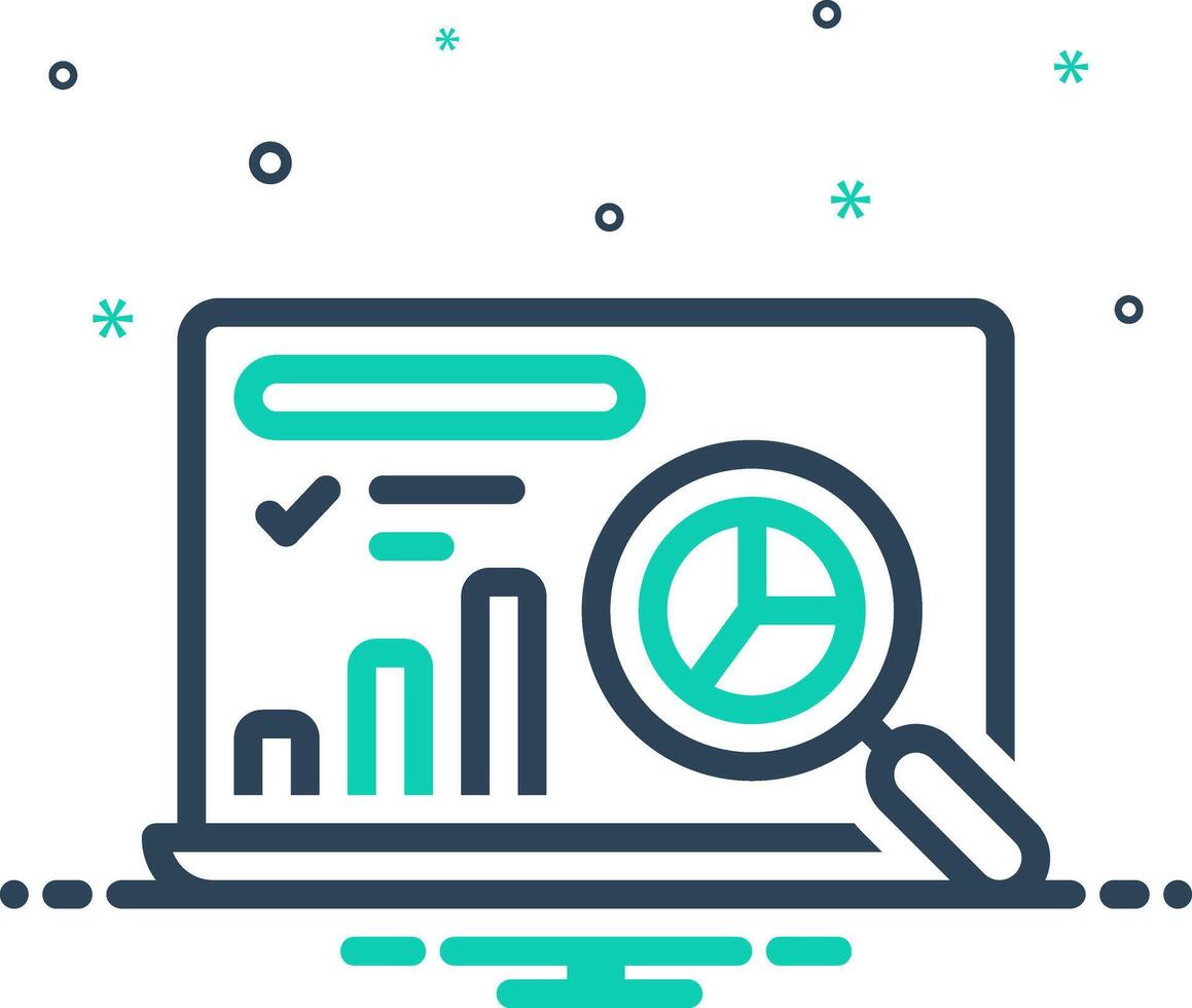 Mix icon for data analysis vector