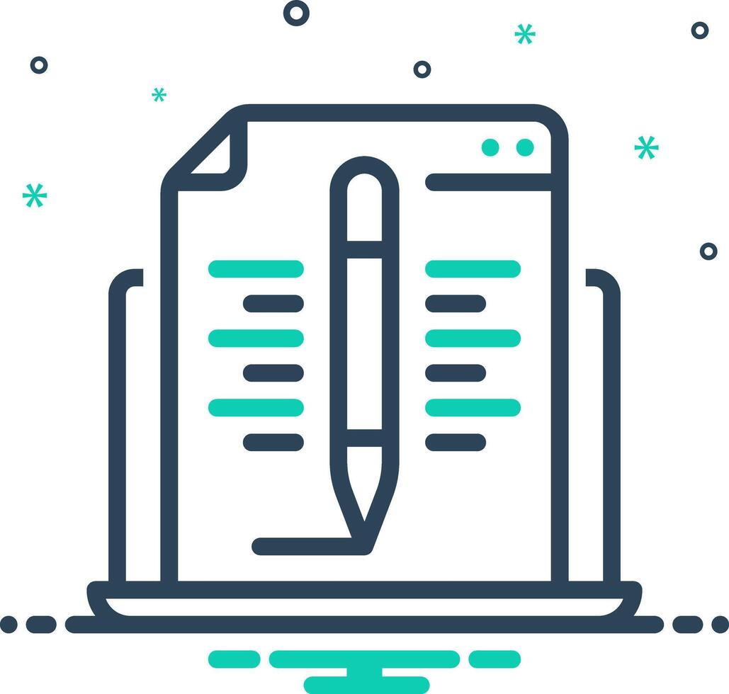 Mix icon for content vector