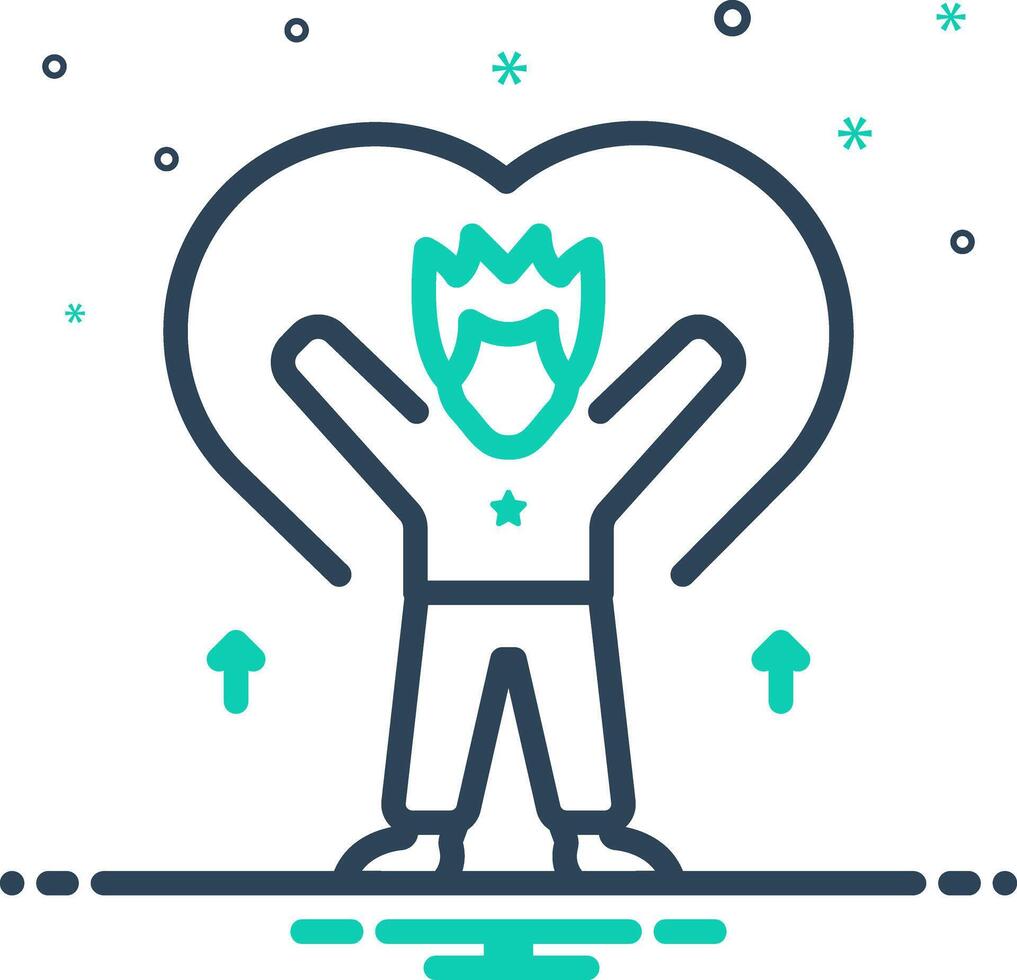 Mix icon for passion vector