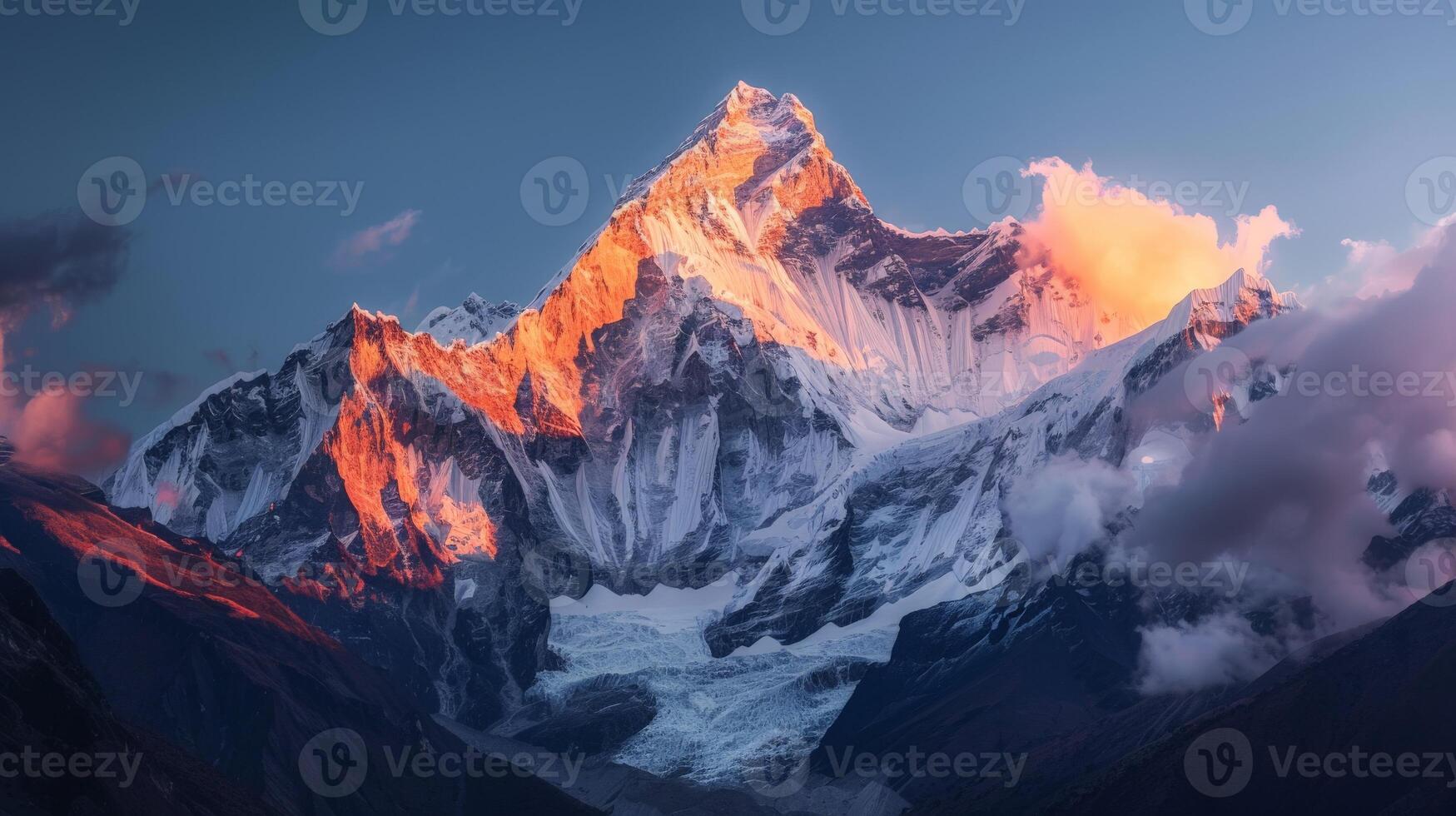 cubierto de nieve montaña debajo nublado cielo foto