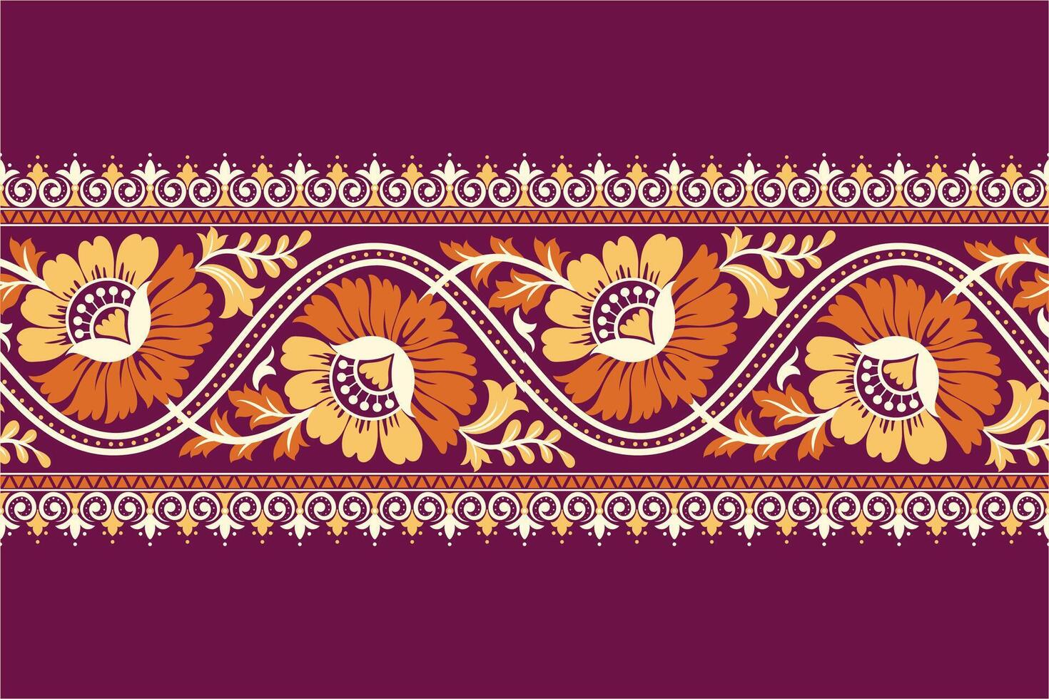 floral sin costura antecedentes. modelo geométrico étnico cordón modelo diseño floral bordado para textil tela impresión fondo de pantalla alfombra. bordado cuello vector