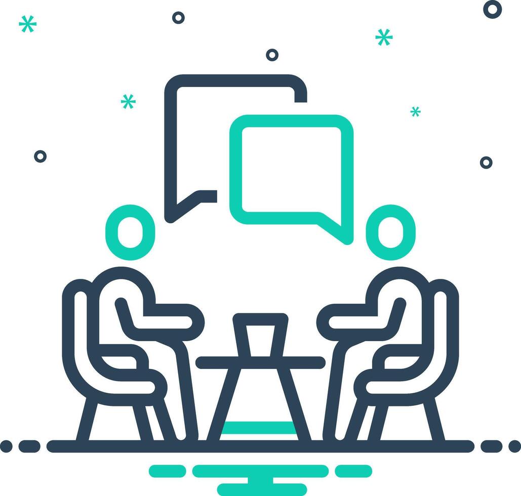 Mix icon for communication vector