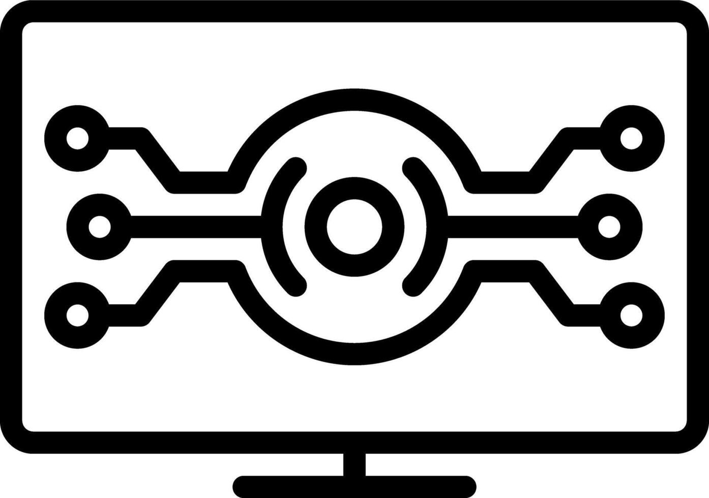 Black line icon for digital vector