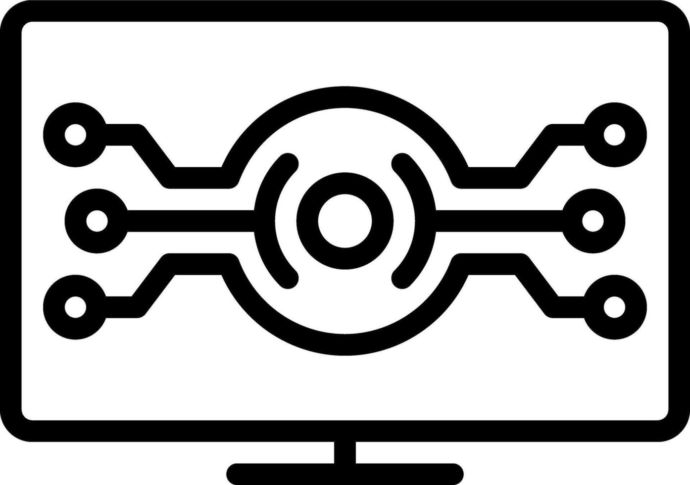 Black line icon for digital vector