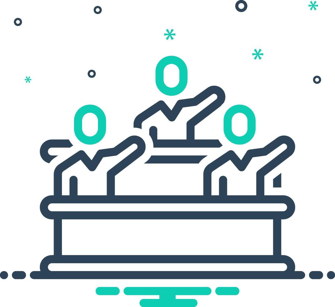 Mix icon for participation vector