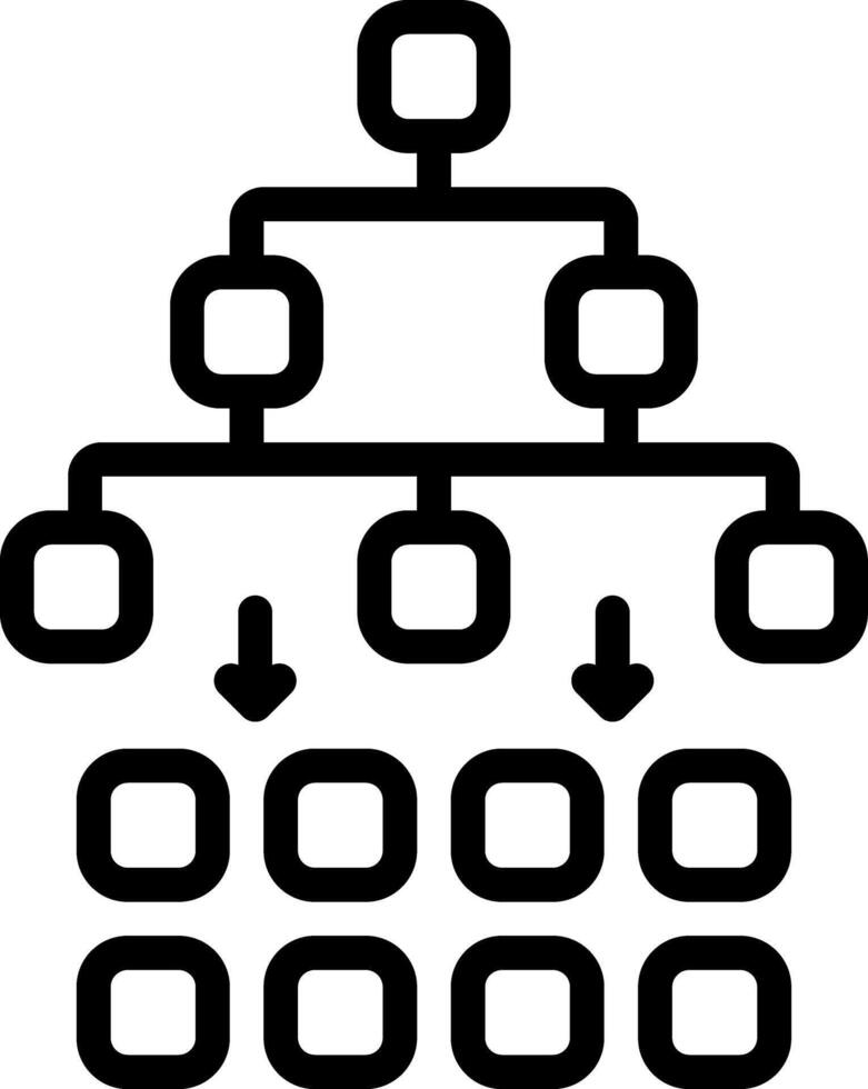 Black line icon for workflow vector