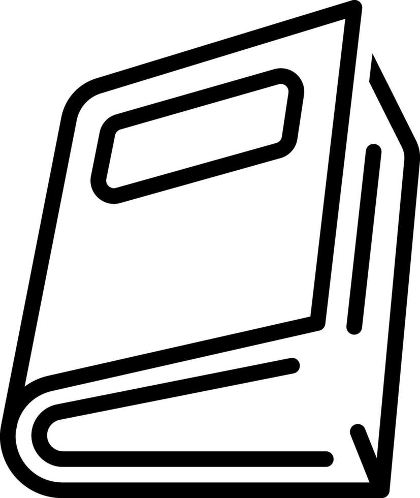 Black line icon for book vector