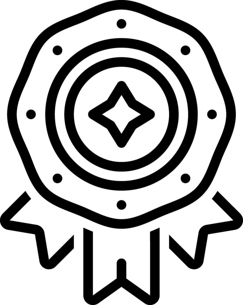 Black line icon for badge vector