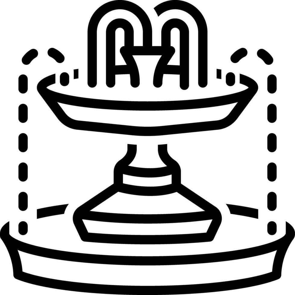 Black line icon for fountain vector