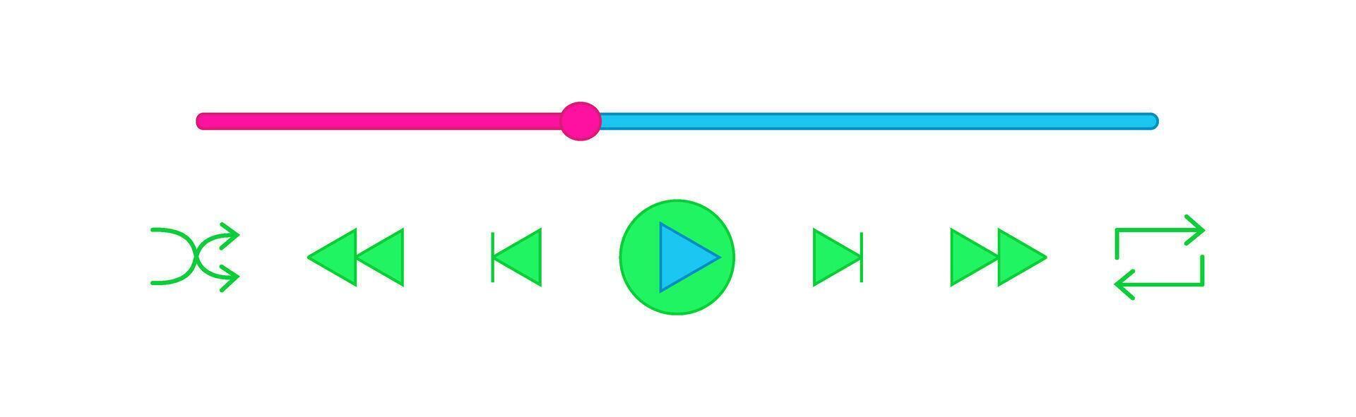 Player interface icon. illustration vector
