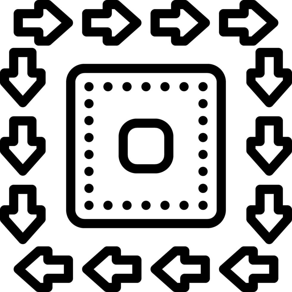 Black line icon for consistent vector