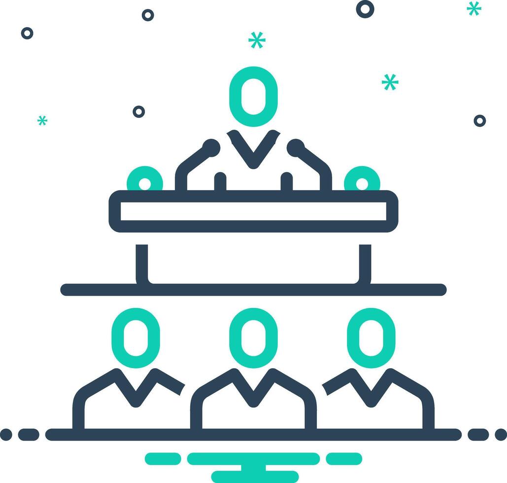 Mix icon for conference vector