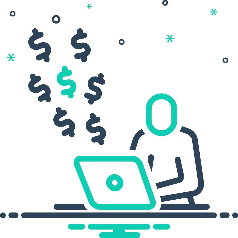 Mix icon for earning vector