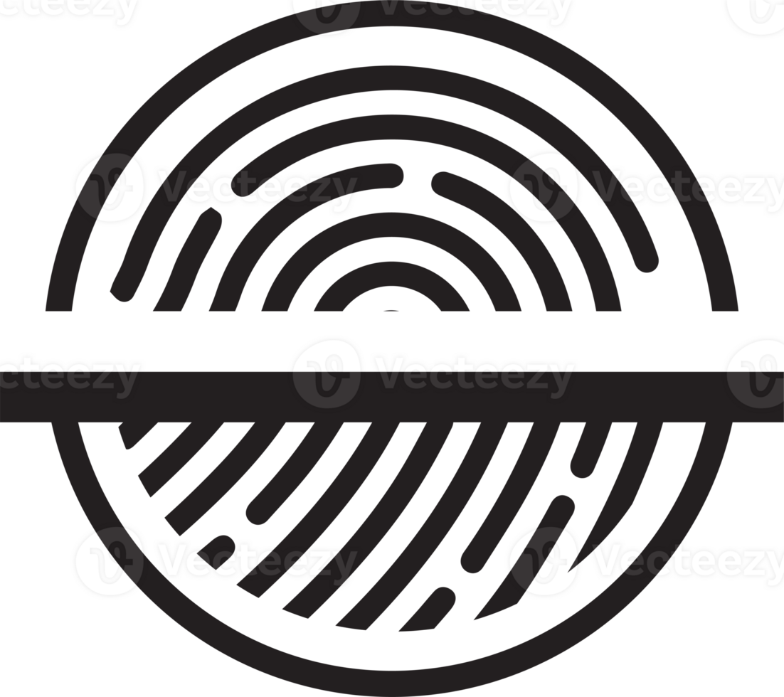 The finger print for security or technology concept. png