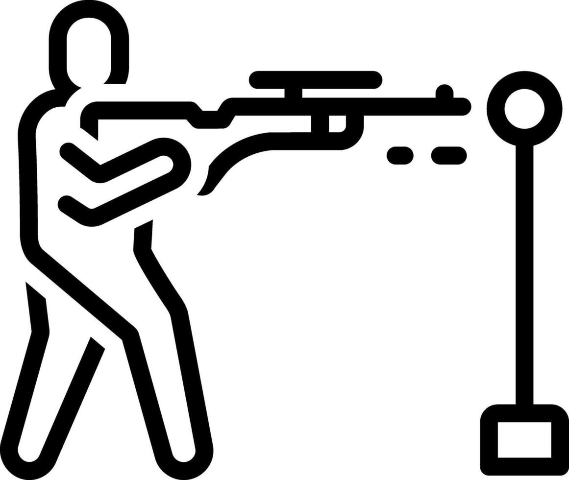 Black line icon for shooting vector