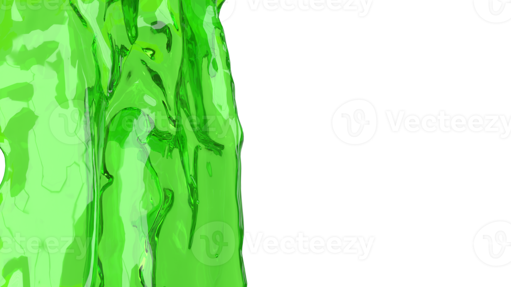 The Green splash for health or water concept 3d rendering. png