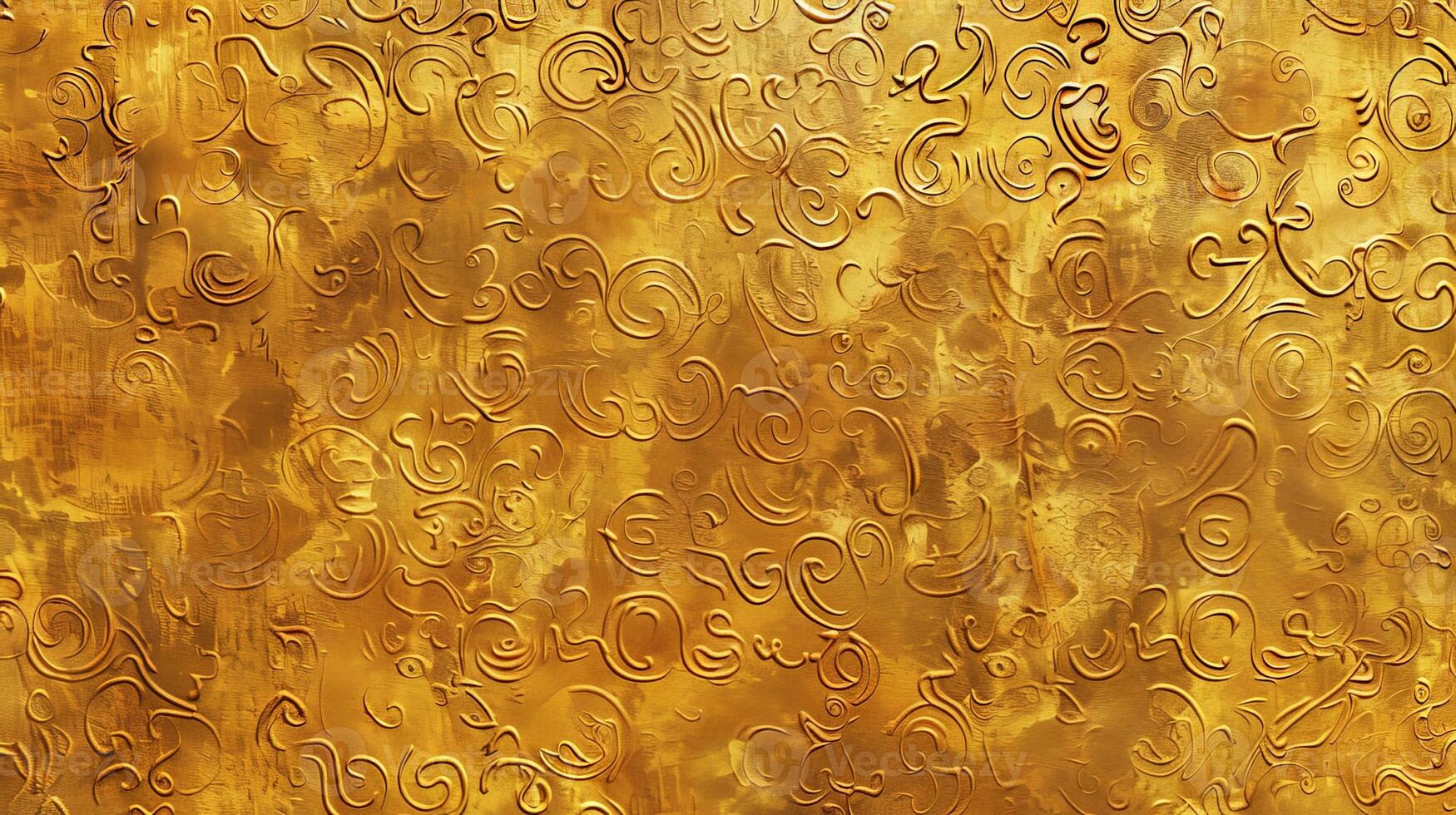 Gold Swirls and Bubbles Background photo