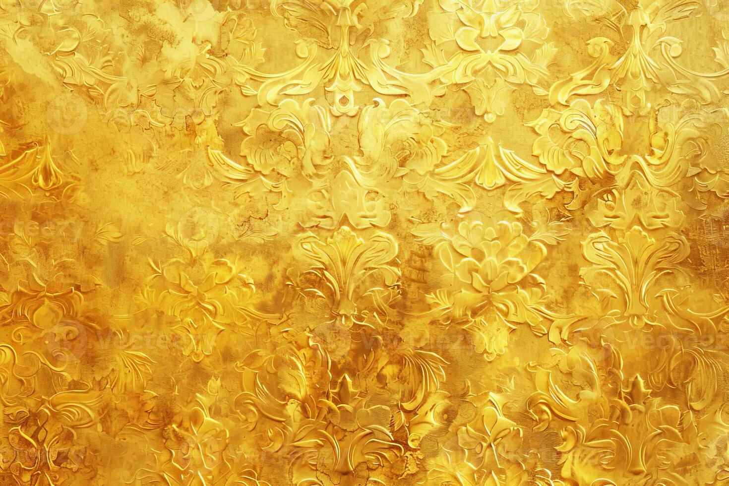 Gold Background With Flower Pattern photo