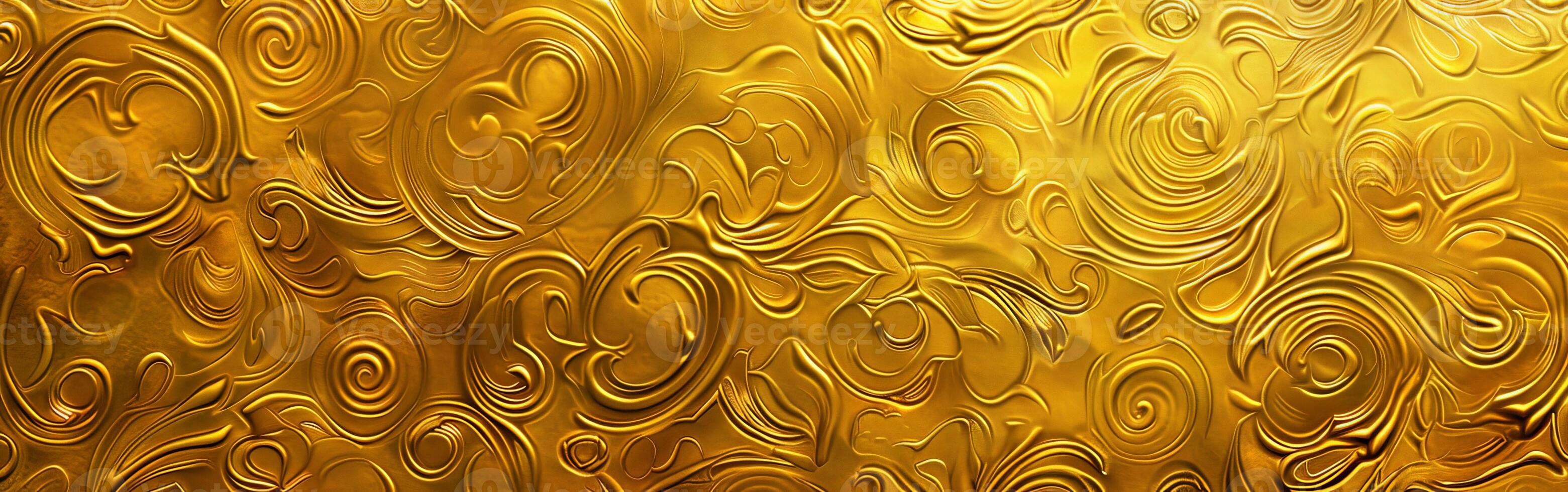 Radiant Gold Swirls and Circles photo