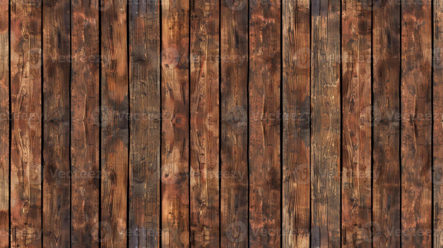 Wooden Wall With Brown Stain photo