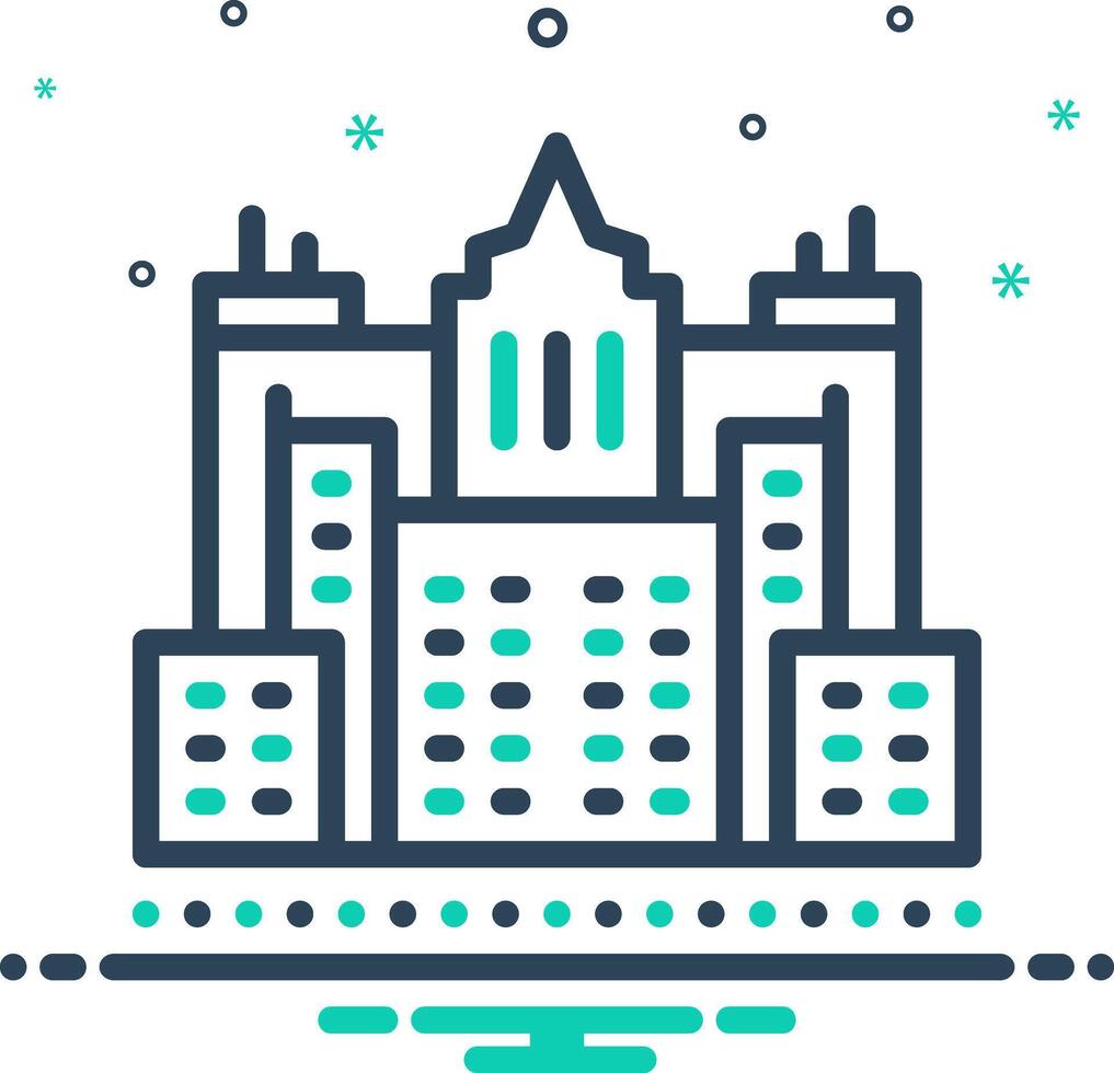Mix icon for town vector