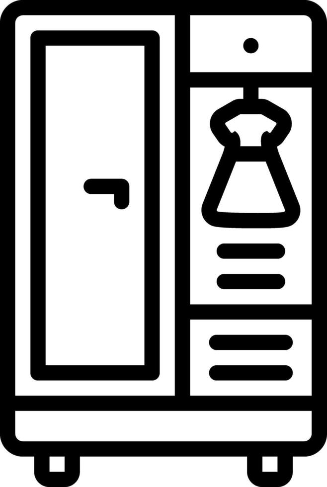 Black line icon for wardrobe vector
