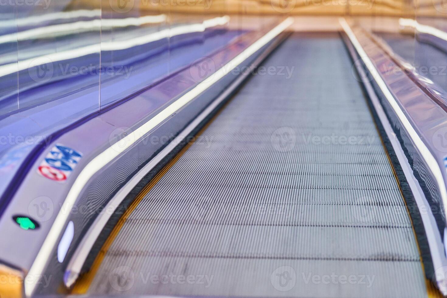 Moving walkway in shopping center photo