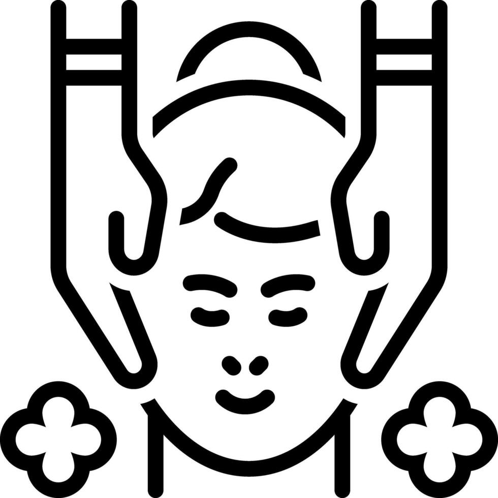 Black line icon for relax vector