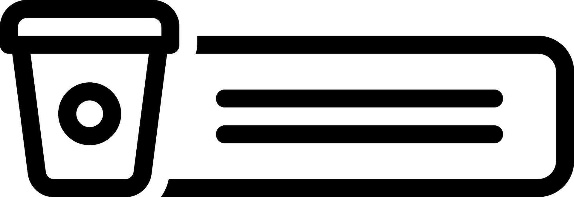 Black line icon for delete button vector