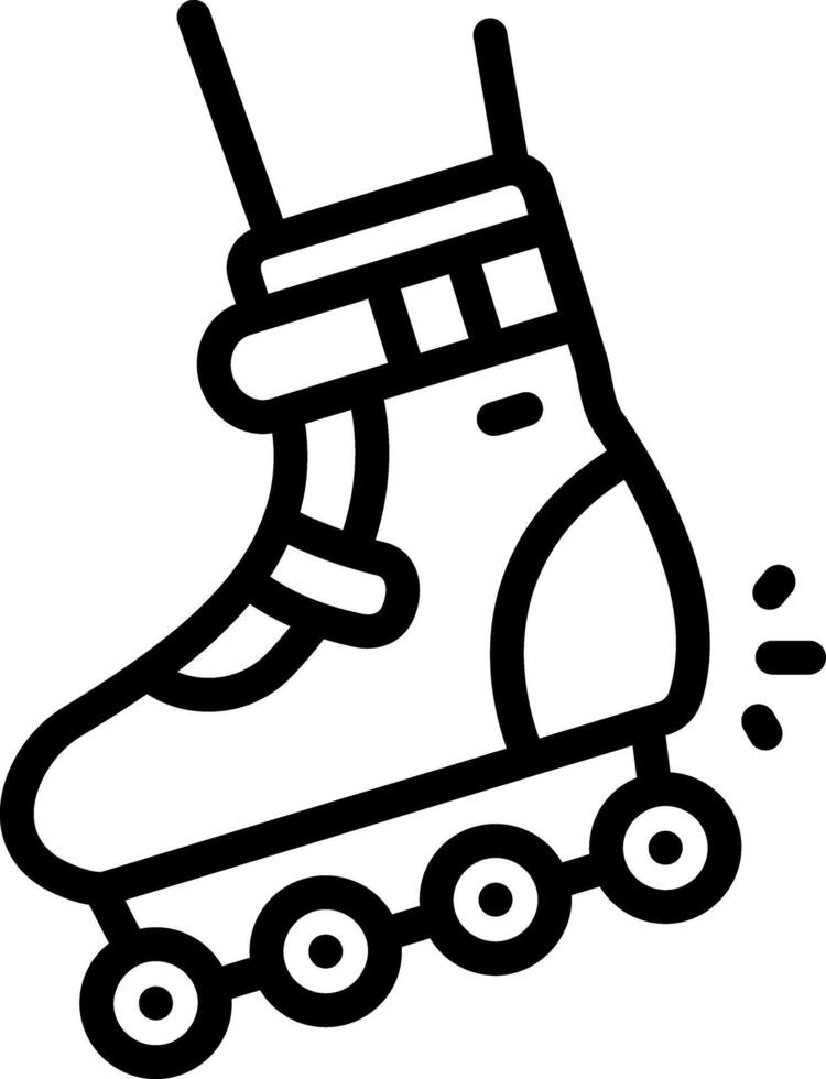 Black line icon for skating vector